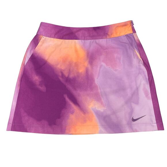 NIKE Golf Tour Performance Dri-Fit Skirt Sz 6 Purple Orange - Picture 4 of 7